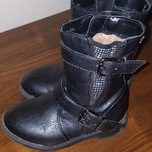 Nina Girls leather motorcycle boots (KB1)